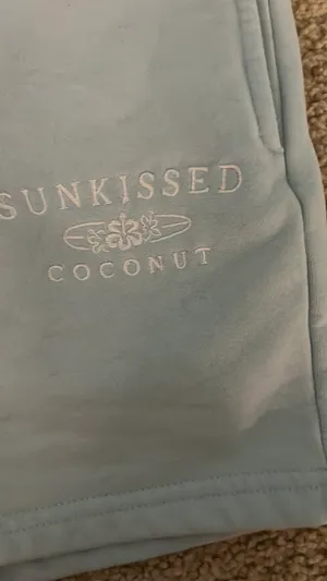 Blue sun-kissed coconut sweatpants short women’s L thumbnail 2