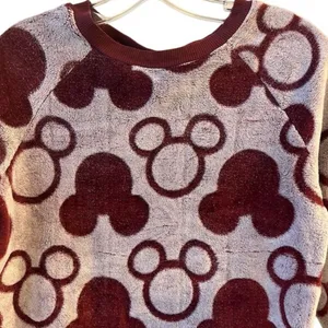 Disney Women's Mickey Mouse Plush Crewneck Sweatshirt‎ Size S Multicolor thumbnail 2