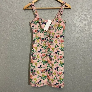 Urban Outfitters Pink Graphic Design Mini Dress thumbnail 3