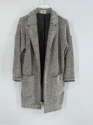 Marine Layer Birdseye Blazer Sz medium Cardigan Jacket Black & White Textured Kn thumbnail 2