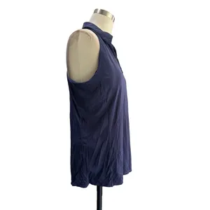 Lilly Pulitzer Luxletic Lakelyn Bra Polo Tank Womens Large Navy Blue Racerback thumbnail 4