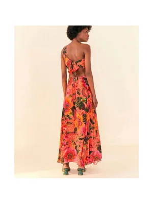 Farm Rio Blooming Gardens Tropical Island Vacation Maxi Dress thumbnail 5