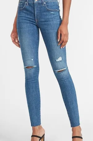 ✨Hp✨Express Super Skinny Distressed Jeans✨ thumbnail 1