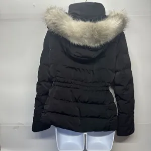 Zara Woman Black Down Puffer Jacket Polyester Womans LARGE Fleece Lining thumbnail 15