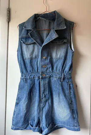 Shein Denim Romper Overalls thumbnail 1