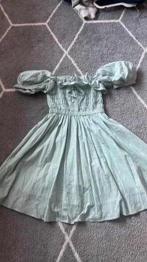 Cute Summer Mini Dress Green Size XS thumbnail 2