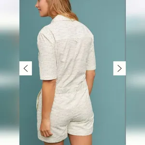 Anthropologie NWT 34°N 118°W Giana‎ Utility Romper Cream Medium thumbnail 7