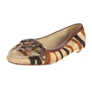 Matisse Zebra Calf Hair Moccasin Loafers Brown Tan‎ Black Size 6.5M thumbnail 10
