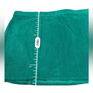 Aerie Corduroy Green‎ Micro Side Zip Mini Skirt Sz XL NEW thumbnail 7