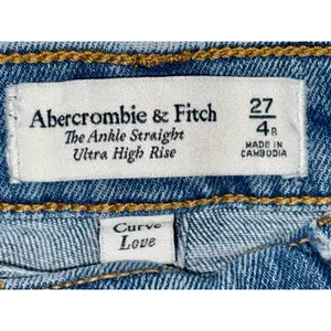 Abercrombie & Fitch Curve Love Ankle Straight Ultra High Rise Blue Jeans Sz 27 4 thumbnail 3