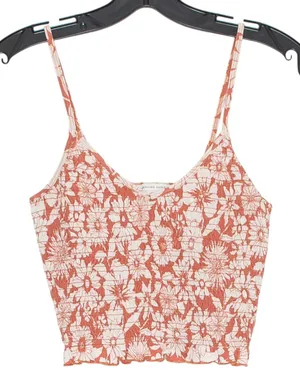 American Eagle Y2K Crop Top Floral Smocked S Coquette Fairycore Baby Tee Boho thumbnail 1