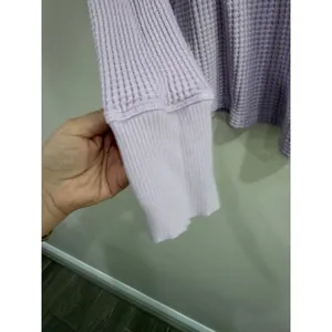 OFFLINE by Aerie Waffle‎ Knit Long Sleeve Top Lavender Purple Thumbhole Small thumbnail 5