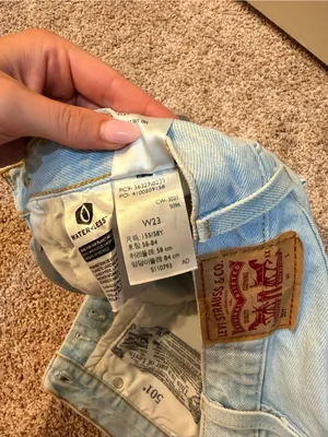 Levi's 501 Light Blue Distressed High-Rise Denim Shorts thumbnail 3