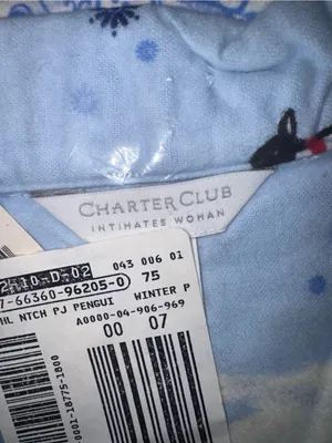 Charter Club Kids Light Blue Penguin Pajama Set thumbnail 2