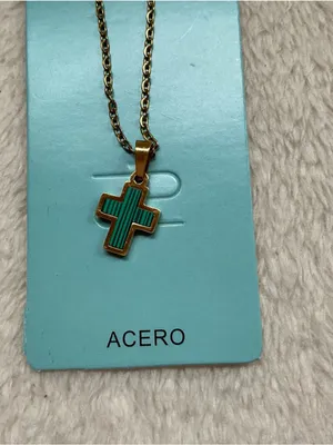 Mint Gold-tone Cross Necklace with Mint Card thumbnail 3