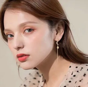 Moon and Stars Tassel Dangle Drop Earrings for Women thumbnail 4