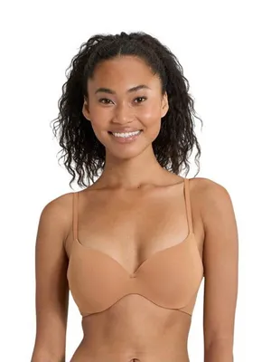 NWT Auden Womens Luxe Stretch Comfort Wire Demi Bra 94266710 Caramel Brown 38C thumbnail 1