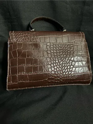 Rosetti Women’s Brown Croc-Embossed Top Handle Multi Pocket Handbag Purse thumbnail 2