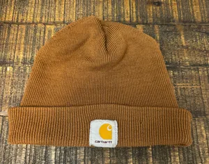 Carhartt Knit Cuffed Beanie hat Carhartt brown color thumbnail 1