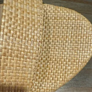 Sam‎ Edelman Yaro Block Heel Sandals 9.5W New Nude Raffia Textured thumbnail 12