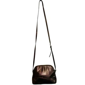 Michael‎ Kors Adele Dome Embossed Leather Crossbody Bag in Merlot Color thumbnail 5