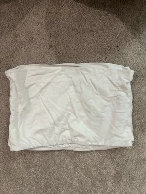 Amazon White Strapless Crop Tube Top thumbnail 3