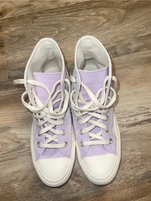 Converse Lavender Palm/floral print High Top Sneakers thumbnail 6