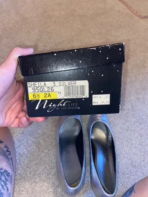 Night Life by Life Stride Vintage 80s Silver High Heels thumbnail 6