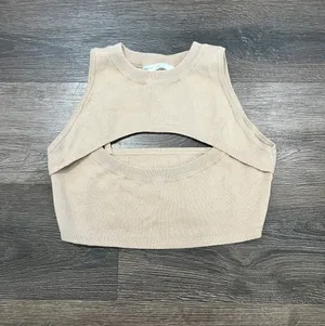 Tan Crop Top thumbnail 1