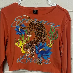 Urban Outfitters Orange Eternal Love Tee size L thumbnail 4