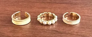 Set of 3 Gold Rings thumbnail 1