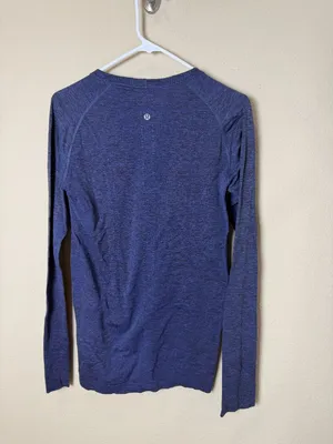 Lululemon Swiftly Tech Round Neck Navy Blue Heather Size 10 thumbnail 6