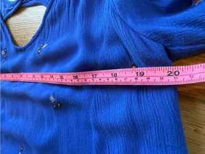 Free People Boho Royal Blue Embroidered Midi Dress Small thumbnail 6