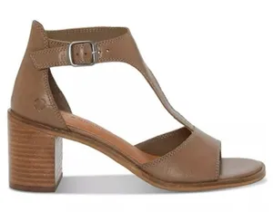 Lucky Brand Sabeni T-Strap Block-Heel City Sandals Tan Size 9.5 Runs Large (10) thumbnail 1