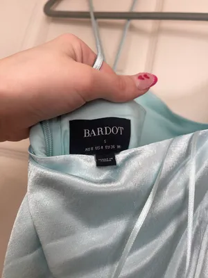 Bardot MINT Women's Asymmetric-Hem Satin Dress thumbnail 10