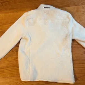 🍎Vineyard Vines womens White Zip-Up Fleece Pullover thumbnail 4