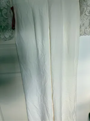ELIZA J Embroidered Bodice Ivory Wide Leg Jumpsuit Size 12 thumbnail 9
