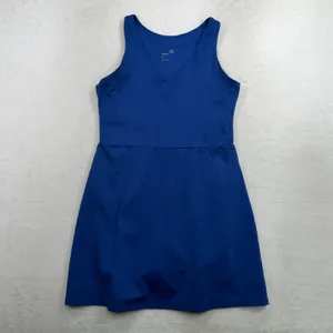 GapFit Size S Athletic Dress Royal Blue V-Neck Built-in Shorts Pocket GF004929 thumbnail 2