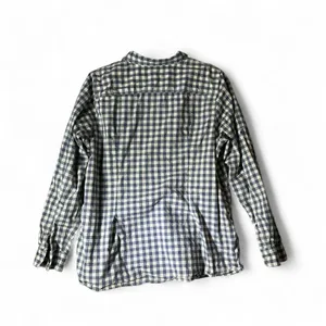 LL Bean Womens XL Blue White‎ Gingham Cotton Button Down Shirt 272187 thumbnail 3
