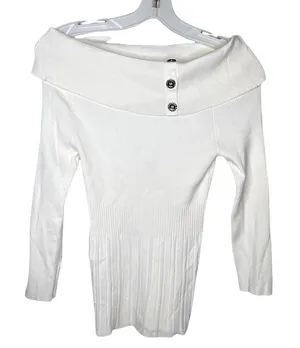 White House Black Market White Sweater nwt‎ thumbnail 1