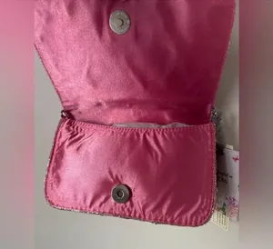 viral beaded lollipop shoulder bag sequins hand made Pink thumbnail 5