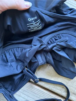 NWT Quince Italian underwire one piece swimsuit black medium thumbnail 6