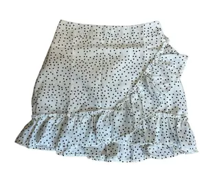 Black and White Polka Dot Mini Skirt Women XS thumbnail 1