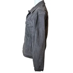 Madewell Womens‎ Gray Corduroy Jacket Medium Trucker Classic Fall Neutral Casual thumbnail 4