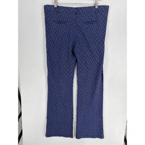 Betabrand Womens Dress Pant Yoga Pants Navy‎ Geometric Prism XL thumbnail 3