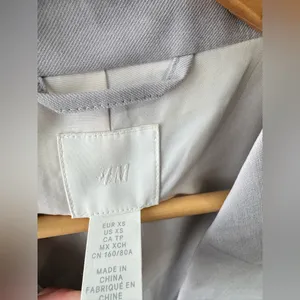 H&M Blazer‎ Oversized Gray One Button Business Casual Jacket XS thumbnail 3