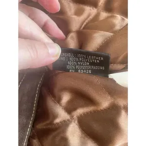 Vintage Women's Wilson's‎ Leather Jacket Coat XL Brown Corduroy Cuffs Excellent! thumbnail 11