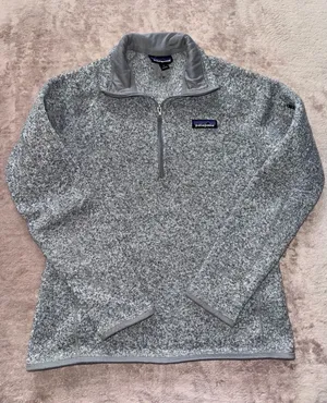 Patagonia Women's Better Sweater Gray Heather 1/4 Zip Up‎ Size Small thumbnail 1