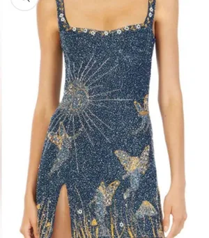 Midnight blue sparkle dress thumbnail 3