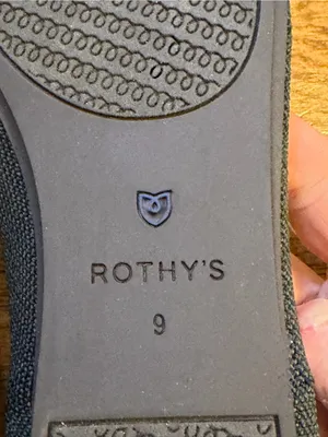 Rothy’s The Flat Highland Captoe NWOB Olive Navy Washable Flats Size 9 thumbnail 9